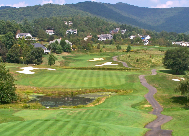 Reems Creek from elevated tee