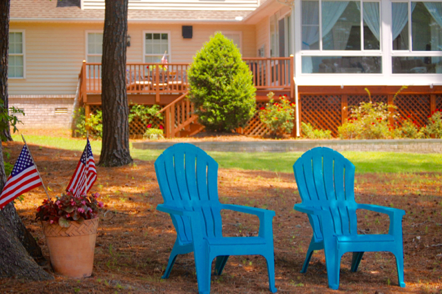 CypressLanding blue chairs