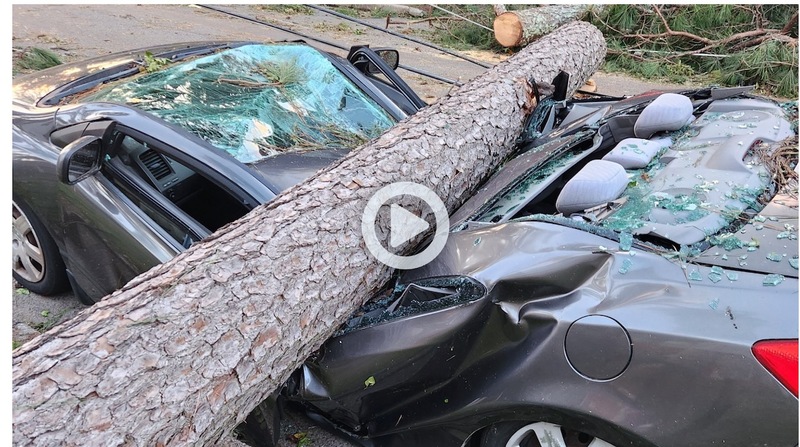 Asheville crushed car