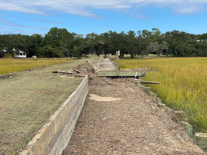 Pawleys boat on dike