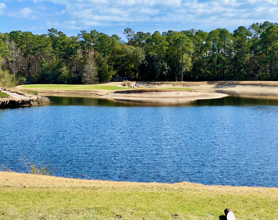 TrueBlue par three with water
