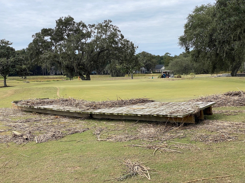 Pawleys dock piece in front of 17th