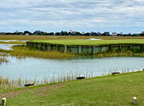 Hole #13, Pawleys Plantation, Pawleys Island, SC, the Atlantic Ocean beyond.